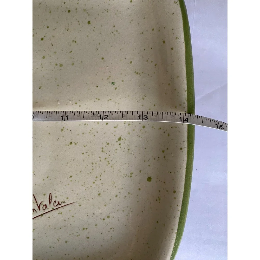 Rustic Lemon Ceramic Serving Plate Spain Hand Painted Vintage-Style Decor
